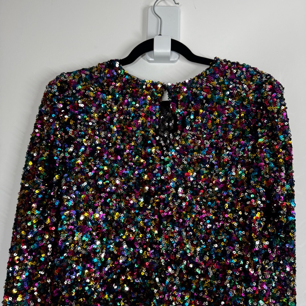 Endless Rose Blouse Sequin Long Sleeve Party - Picture 7 of 12